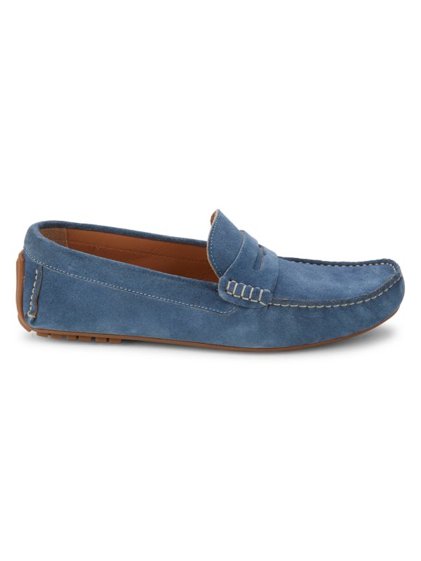 Ike Behar Suede Driving Loafers